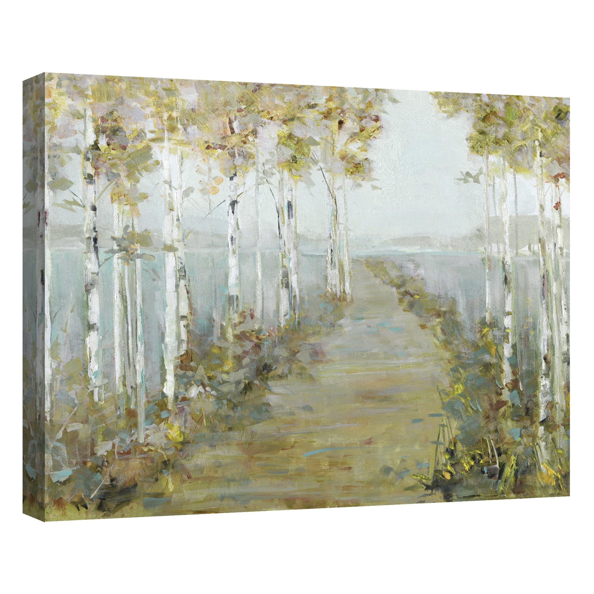 Masterpiece Art Gallery Isle Causeway Gold Autumn Forest by Sally Swatland Canvas Art Print