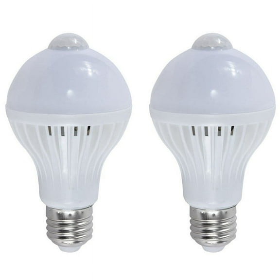 2X Motion Sensor Bulb Human Body Infrared Induction LED Light Bulbs Automatically Activated for Porches (5W)