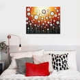 thumbnail image 4 of JEUXUS Extra Large Modern 100% Hand Painted Stretched and Framed Abstract Flowers Artwork Floral Oil Paintings on Canvas Wall Art Ready to Hang for Living Room Bedroom 20x16in, 4 of 4