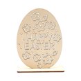 thumbnail image 1 of FaLX 10Pcs Easter Wooden Ornaments Creative Shape Adorable Appearance Smooth Edge Burr-free 4 Styles Easter Egg Bunny Rabbit Decorations Wooden Crafts for Home, 1 of 8