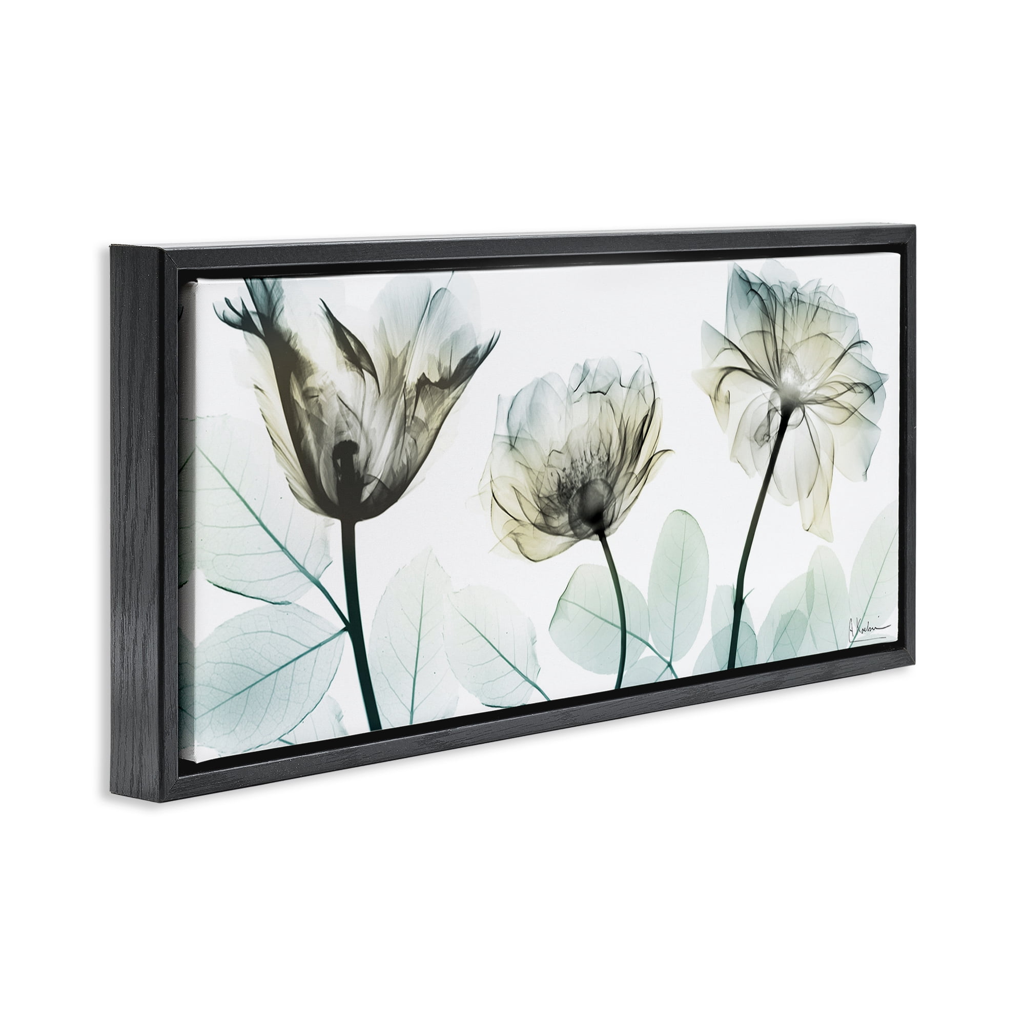 Stupell Industries Jewel of Passion Flowers Black Framed Floater Canvas Wall Art, design by Albert Koetsier