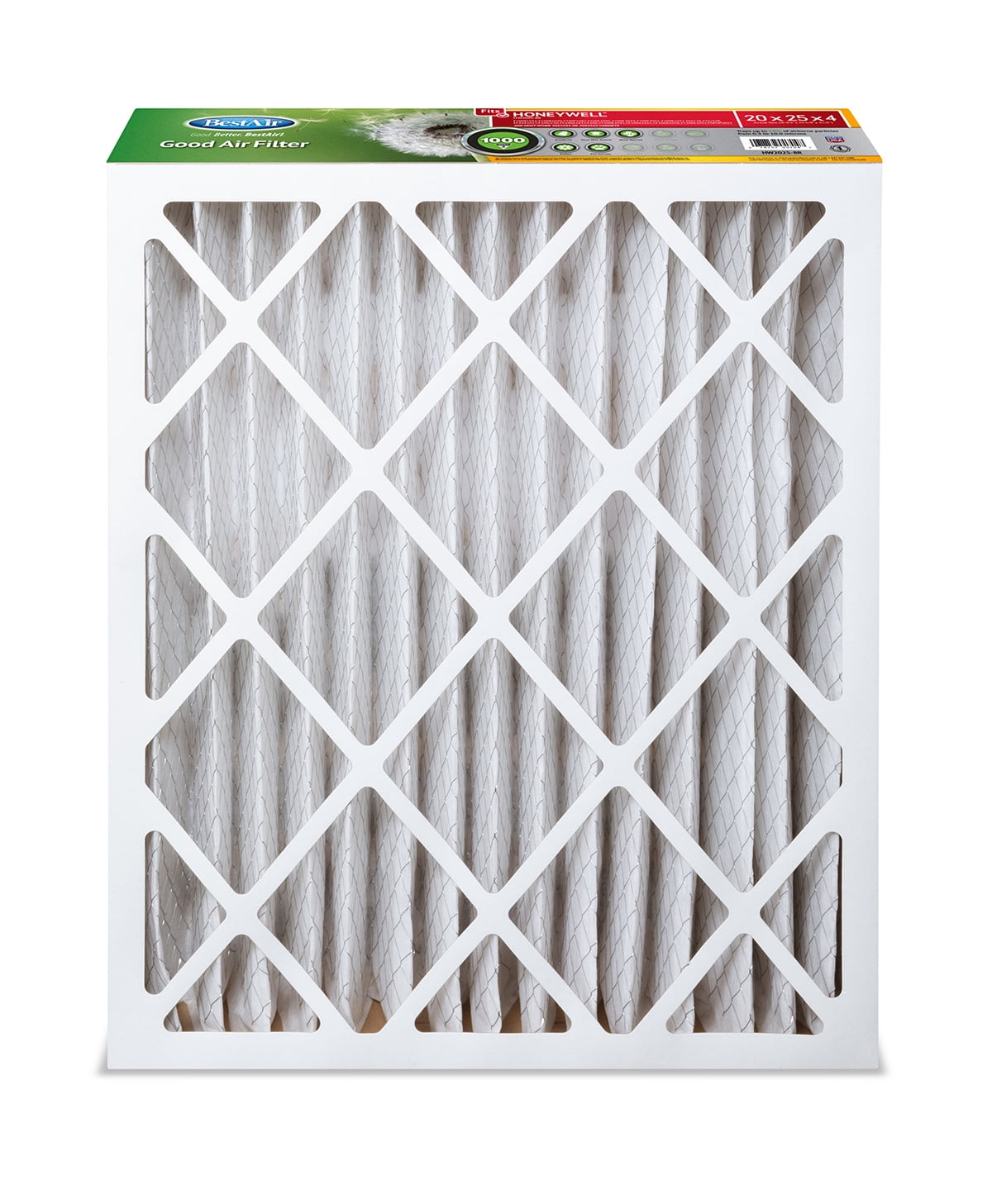 BestAir HW2025-8R Honeywell 20x25x4 Series 1000 MERV 8 Furnace Filter