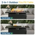 thumbnail image 3 of CozyHome 43" Outdoor Fire Pit Table 50,000 BTU Propane Patio Gas Firepit with Lid & Glass Shield, 3 of 9