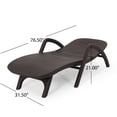 thumbnail image 6 of MIKAEL Weather-Resistant Outdoor Chaise Lounge: Sturdy Patio Poolside Lounge Chair with 3D Wicker Texture, Dark Brown, 6 of 10