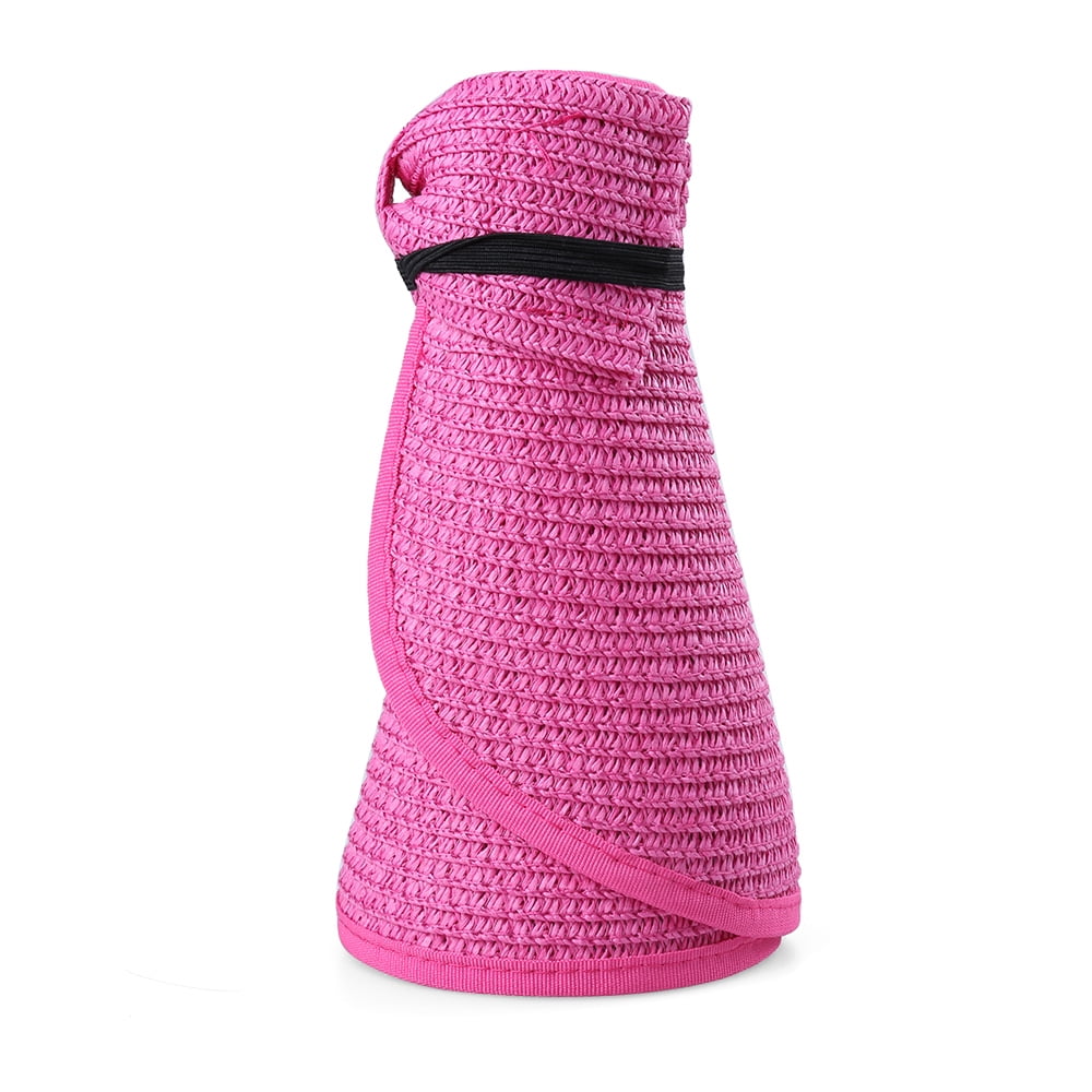 Fashion Women's and Girl's roll-up Summer Bow Tie Straw Visor Sun Hat