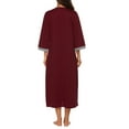 thumbnail image 6 of Avidlove Women Zipper Front Robes 3/4 Sleeve Housecoat Full Length Loungewear Dress with Pocket Long Nightgown Sleepwear Bathrobes, 6 of 6