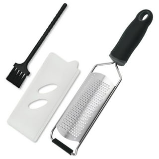 Mobi Parmesan Cheese Wheel Grater and Storage, 7-Inches, Black