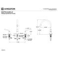 thumbnail image 4 of Kingston Brass KS2791ZLLS Silver Sage Double-Handle 3-Hole Widespread Kitchen Faucet in Polished Chrome, 4 of 7