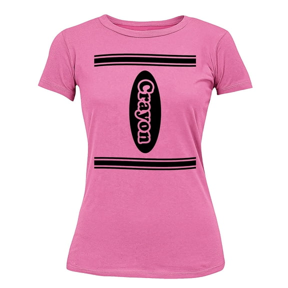 Halloween Crayon Shirt Costume For Teams Groups Women's T-shirt, 3XL, Azalea Pink