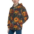 thumbnail image 2 of Balery Sunflowers Pattern Boys Hoodie, Youth Pullover Hooded Sweatshirt, Kangaroo Pocket Hoodie for Kids Girls -X-Large, 2 of 6