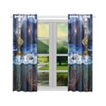 thumbnail image 2 of BSDHOME Monster Attack Lighthouse Window Curtain Kitchen Curtain 26x39 inches (Two Pieces), 2 of 3