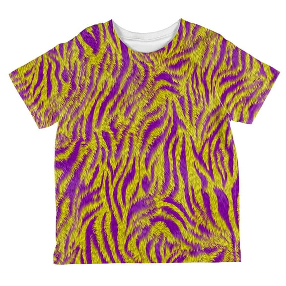 Mardi Gras Cajun Tiger Costume All Over Toddler T Shirt Multi 4T