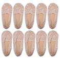 thumbnail image 1 of 5 pares de calcetines invisibles de encaje de boca profunda, sexy, transpirable, suave, moda, calcetines invisibles para mujer, color beige, 1 of 1