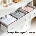 thumbnail image 4 of Ktaxon 6 Drawers Dresser Chests for Bedroom, Wood Chset of Drawers,Dressers Organizer for Bedroom, Living Room,Hallway, White, 4 of 11
