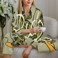 thumbnail image 6 of Hirioo Dinosaur for Women's Pajama Sets 2 Piece Pjs Women's Long-Sleeved Pajama Set Button Down Sleepwear,S-XXL-Medium, 6 of 7