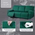 thumbnail image 3 of Funda de sofá reclinable ULTICOR, 8 piezas, jacquard, 3 plazas, verde azulado, 3 of 6