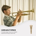 thumbnail image 3 of TABLZONE Replacement Wind Instruments Accessories Trumpet Mouthpiece Golden 1Pack, 3 of 8