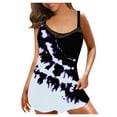 thumbnail image 1 of Plus Size New Years Eve Outfit Women‘s Tankini Large Bikini Set Digital Print Suspender Beach Split Swimsuit, 1 of 6