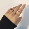 thumbnail image 3 of Bagues Fines 2 mm pour Femmes en Acier Inoxydable, Ensemble de Bagues Minimalistes, Bague Queue Élégante pour Fête, 3 of 5