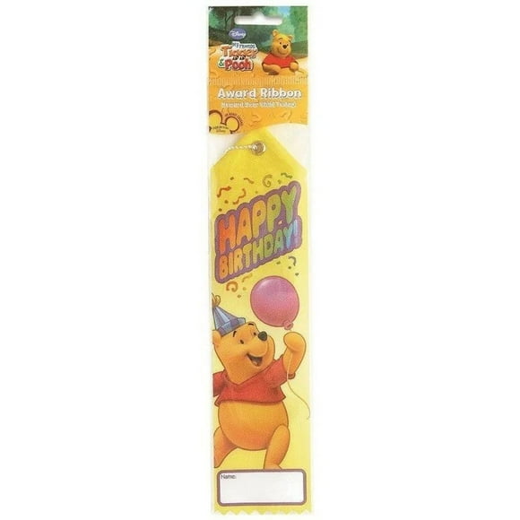 Winnie the Pooh Happy Birthday Award Ribbon