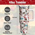 thumbnail image 6 of 40 oz Christmas Tumblers with Handle and Straw, Vintage Snowman 40oz Stainless Steel Vacuum Insulated Travel Coffee Mug Cup Water Bottle, Christmas Decor Stuff Accessories Gifts for Women, 6 of 6