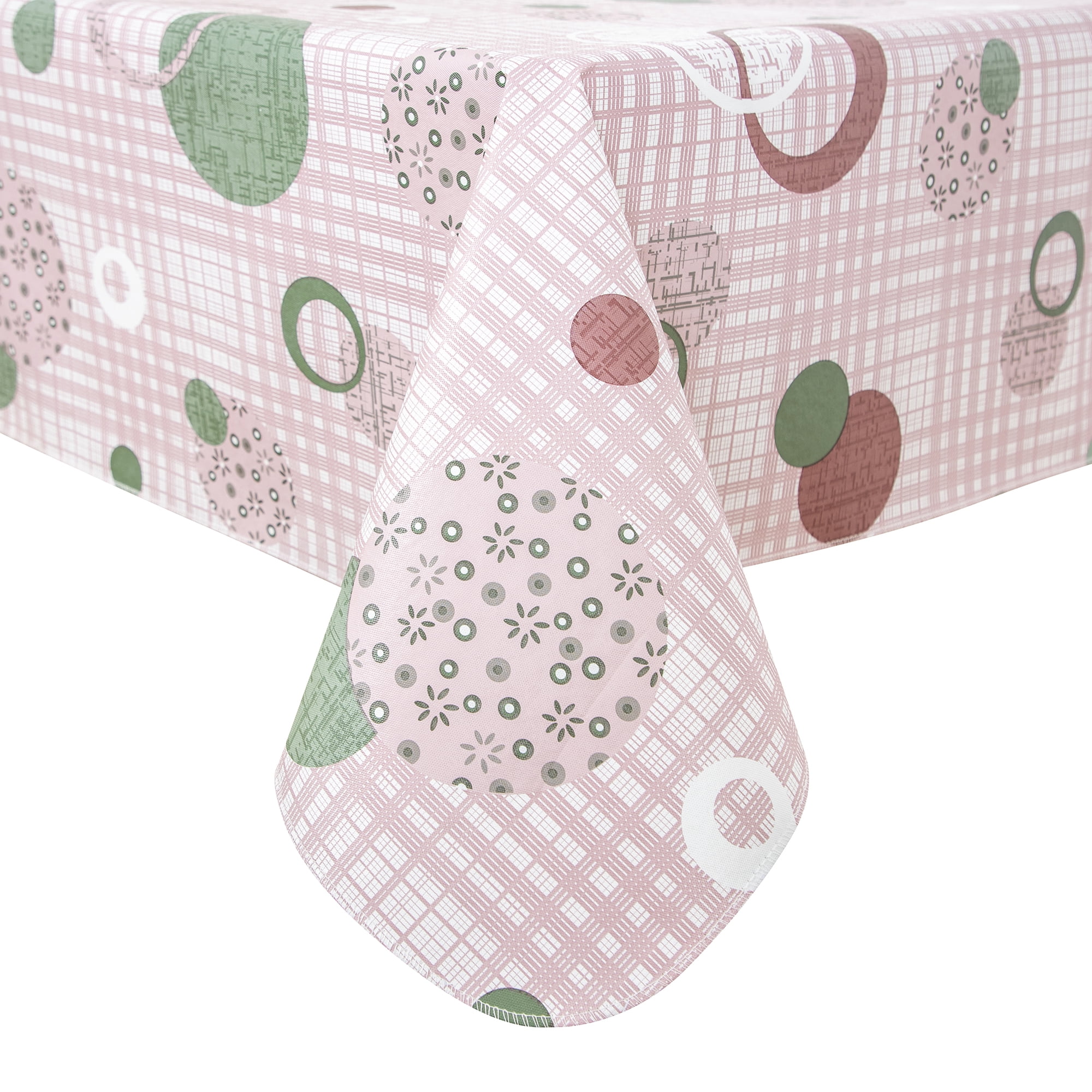 RAY STAR Vinyl Checkered Tablecloth 52x70 Flannel Backing 100% Waterproof & Heavy Plastic Table Cover for Dining, Party, Farmhouse Dec.