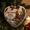 thumbnail image 3 of syligr Heart Christmas Dog Ornaments for Tree Decor, Forest Animal Hanging Decor for Mantel Window Wreath, Vintage Christmas Pendant with Paild Bow for Home, Holiday Party Decor Gift, 3.15", 3 of 7
