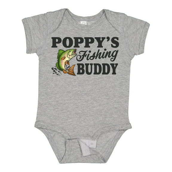 Inktastic Poppy's Fishing Buddy Boys Baby Bodysuit