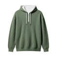 thumbnail image 4 of Bainana Half Zip Hoodies For Mens Long Sleeve Breathable Hoody Solid Color Hooded Tops Everyday Wear Fall Outfit Size L, 4 of 4