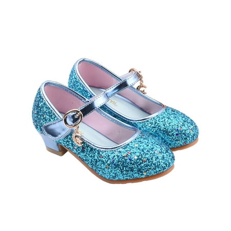 

Daeful Girls Sequin Glitter Sandals Princess Dance Shoes Party Wedding Costume