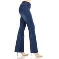 thumbnail image 2 of Jvini Women's Flare Jeans Pull-On  High Waisted Stretch Denim Jean Dark Indigo Wash 31" Inseam, 2 of 5