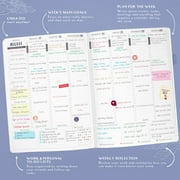 LEGEND PLANNER Hourly Planners & Appointment Book with 3 Bookmarks, 8.5x11, Periwinkle, 120 Pages