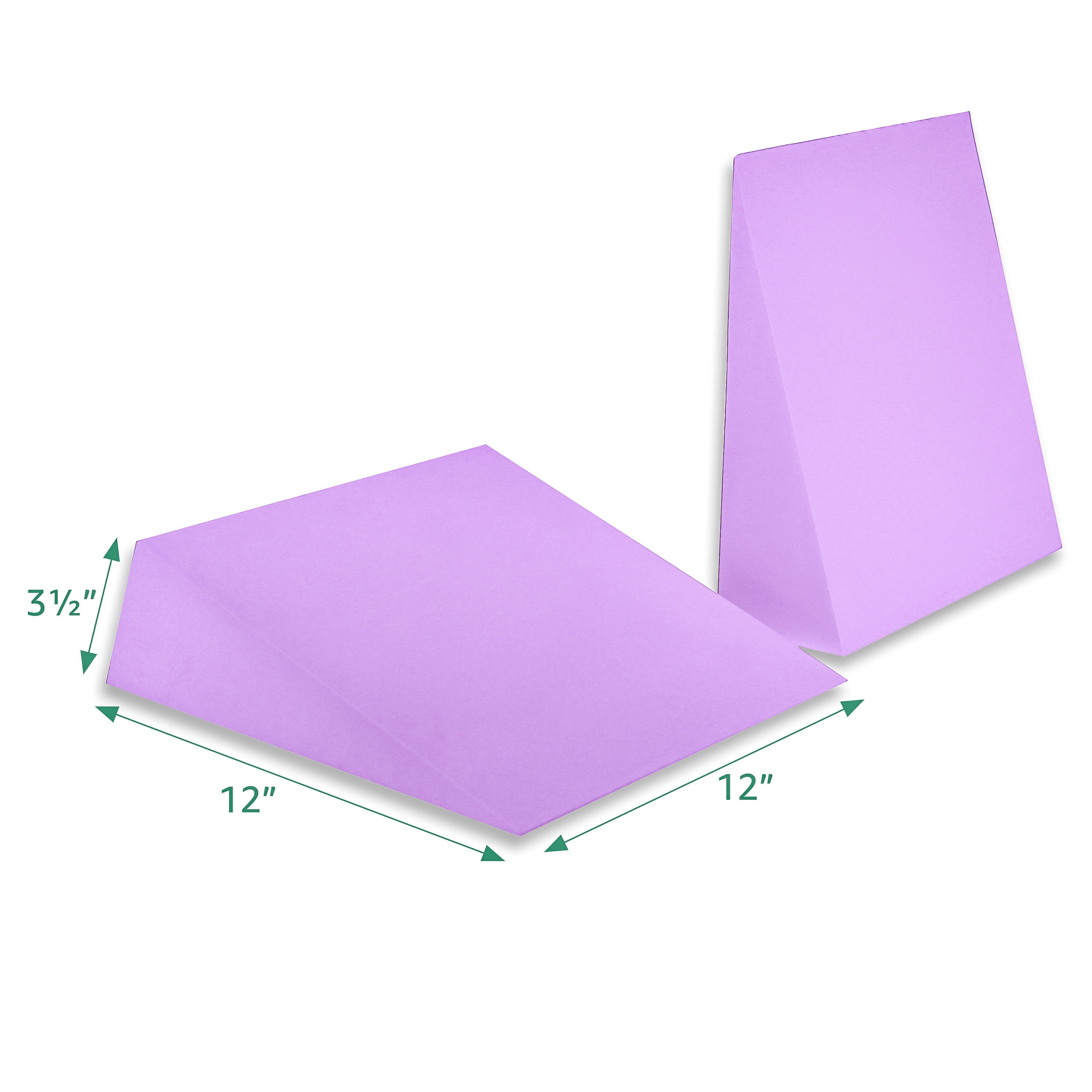 Trademark Innovations 12" Foam Incline Wedge for Yoga Stretching (Set of 2, Purple)