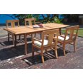 thumbnail image 4 of Grade-A Teak Dining Set: 4 Seater 5 Pc: 94" Double Extension Rectangle Table And 4 Osborne Arm Chairs Outdoor Patio WholesaleTeak #WMDSWVm, 4 of 5