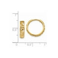 thumbnail image 4 of Primal Gold 14 Karat Yellow Gold Greek Key Hinged Hoop Earrings, 4 of 4