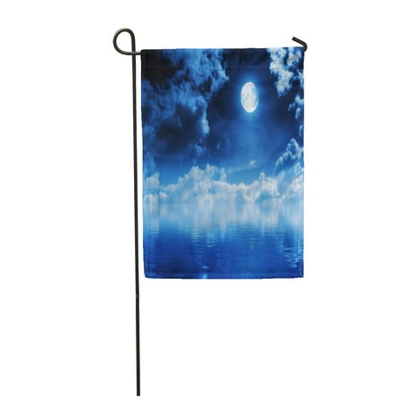 Luna Garden Furniture SIDONKU Night Full Moon with Water Sky Luna Earth System Solar Heaven Sphere Garden Flag Decorative Flag House Banner 12x18 inch ()