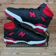 thumbnail image 2 of New Balance 650 Trainers Mens Size UK 8.5 Black Red Leather Mid Casual Shoes NB, 2 of 5