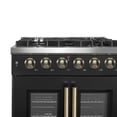 thumbnail image 2 of Forno Galiano 30-inch French Door Gas Range Black and Antique Brass Design, 5 Sealed Burners 68,000 BTU, 4.32 cu.ft. Convection Oven, 2 of 5
