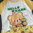 thumbnail image 5 of KPOPLK Baby Boy Summer Clothes 12-18 Months Cute Outfit Summer Kids Patchwork Short Sleeve T-Shirt and Shorts Cool Short Sets Size 12-18 Months,Yellow, 5 of 7