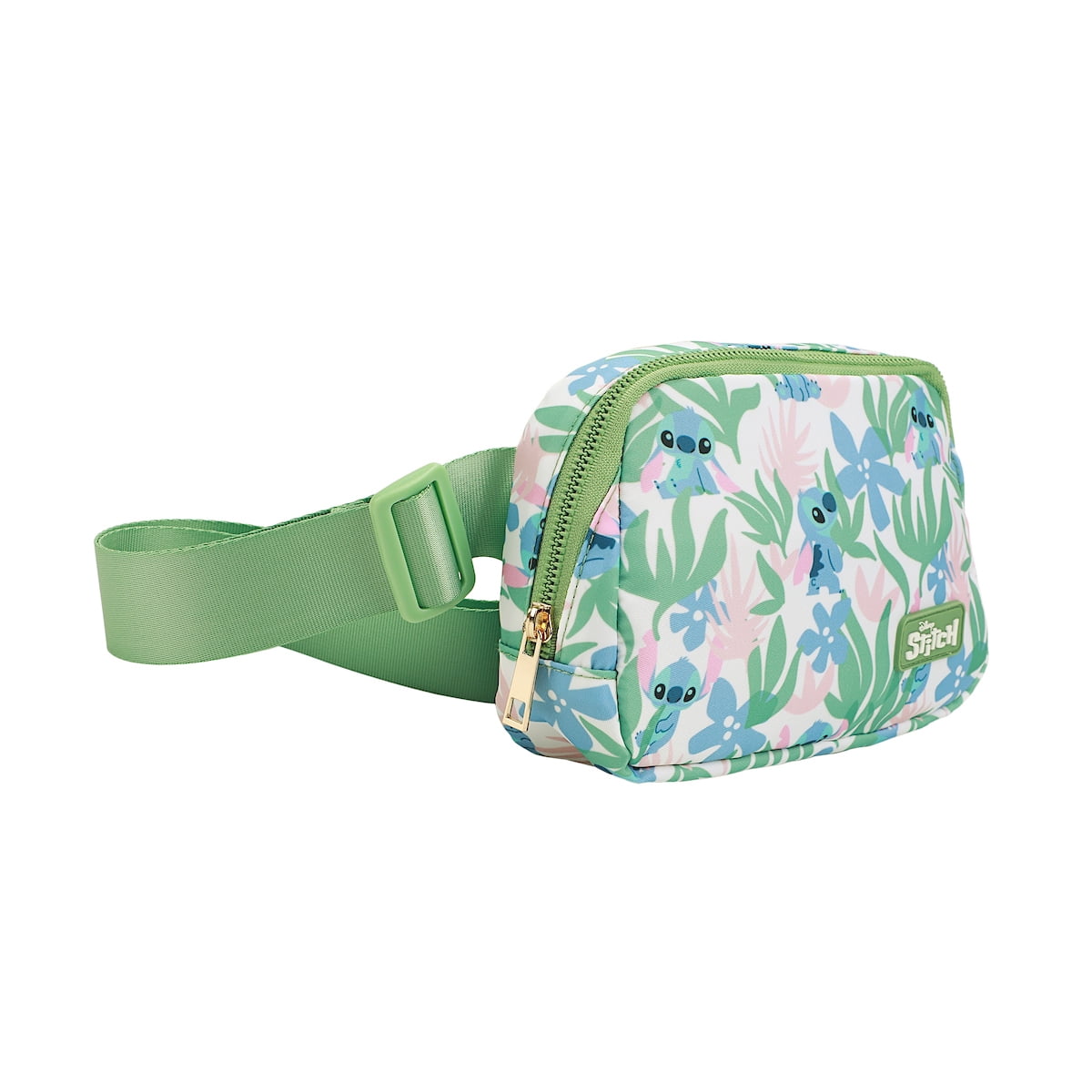 Stitch Tropical Print 7.75" Green Fanny Pack