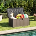 thumbnail image 5 of Costway Storage Box with Lockable Design & Gas Strut Handle 2 Person Bench Garden Organizer, 5 of 11