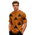 thumbnail image 5 of Mens Halloween Shirt Pumpkin Ghost Funny Graphic Print Halloween T Shirts Plus Size Short Sleeve Halloween Blouse Tops, 5 of 5