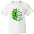 thumbnail image 3 of Inktastic Mental Health Awareness Green Sunflower Ribbon Youth T-Shirt, 3 of 5