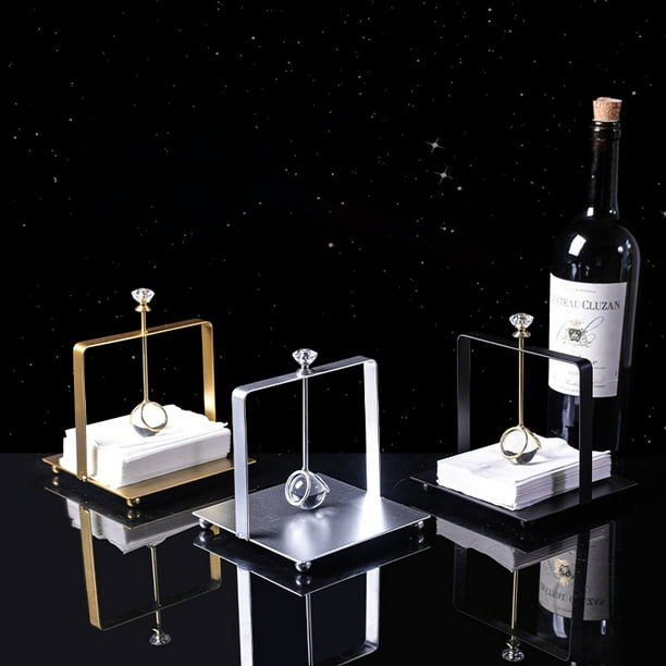 Caja de pañuelos de restaurante romántica simple, soporte de pañuelos KTV, soporte de servilleta de hierro para hotel, barra de pañuelos de hierro, prensa