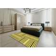 thumbnail image 4 of Ahgly Company Indoor Square Patterned Dark Yellow Green Area Rugs, 8' Square, 4 of 6