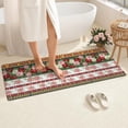 thumbnail image 4 of Pioneer Flower Floral Print Pattern Bathroom Rugs Mat, Non Slip Microfiber Bathroom Rug with Rubber Backing, Soft Mats for Bathroom Floor Tub Shower, 24"x60", 4 of 5