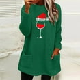 thumbnail image 2 of Darzheoy Womens Tops Long Sleeve Plus Size Christmas Pullover Casual Sweatshirts Round Neck Solid Color Graphic Plush Thickened Loose Fall Winter Thermal Blouses, 2 of 4