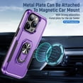 thumbnail image 5 of Sumao for iPhone 15 Pro Max Case With Ring,Military Grade Shockproof Liquid Silicone Slim Phone Case-Purple black, 5 of 10