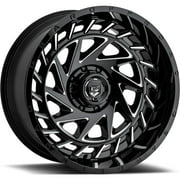 Gear Off Road 755BM 20x10 8x170 -19et Gloss Black W/Machined Face Wheel