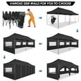 thumbnail image 5 of COBIZI 10'x30' Pop up Canopy,Party Tent Outdoor Event Instant Gazebo,Waterproof Commercial Heavy Duty Canopy for Events with 8 Sidewalls and 4 Sandbags,Wheeled Carry Bag,Black, 5 of 15